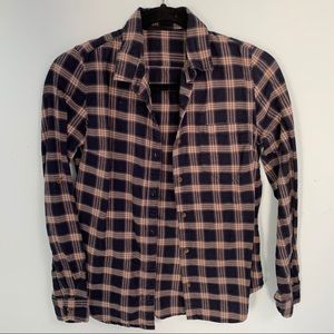Button down plaid shirt